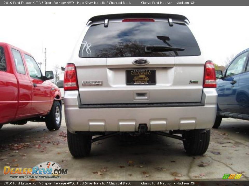 2010 Ford Escape XLT V6 Sport Package 4WD Ingot Silver Metallic / Charcoal Black Photo #4