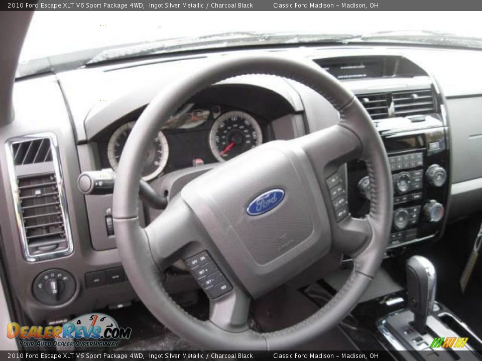 2010 Ford Escape XLT V6 Sport Package 4WD Ingot Silver Metallic / Charcoal Black Photo #12