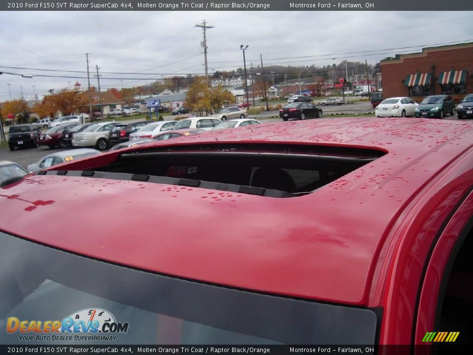 2010 Ford F150 SVT Raptor SuperCab 4x4 Molten Orange Tri Coat / Raptor Black/Orange Photo #8