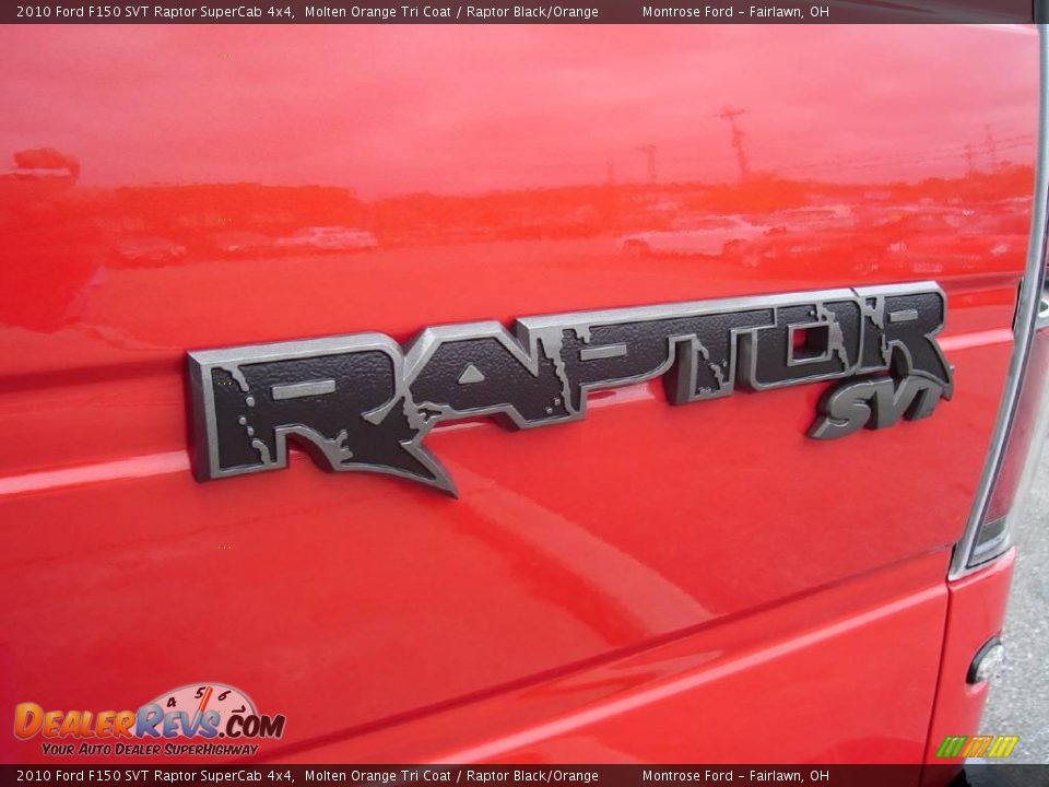 2010 Ford F150 SVT Raptor SuperCab 4x4 Molten Orange Tri Coat / Raptor Black/Orange Photo #10