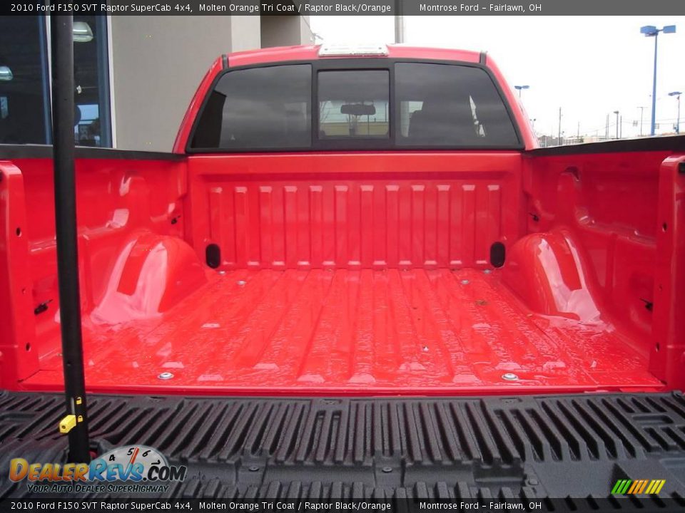 2010 Ford F150 SVT Raptor SuperCab 4x4 Molten Orange Tri Coat / Raptor Black/Orange Photo #12