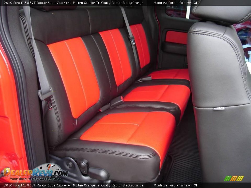 2010 Ford F150 SVT Raptor SuperCab 4x4 Molten Orange Tri Coat / Raptor Black/Orange Photo #15