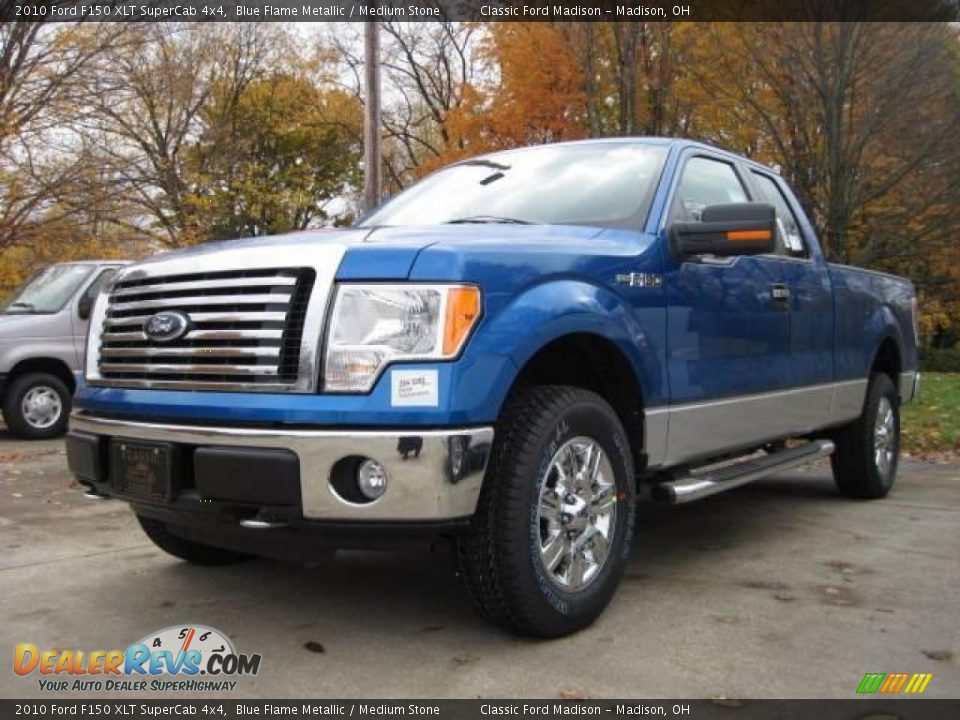 2010 Ford F150 XLT SuperCab 4x4 Blue Flame Metallic / Medium Stone Photo #1