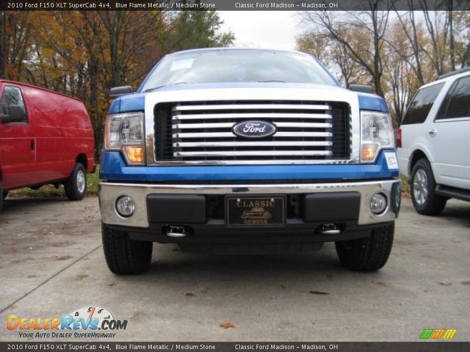 2010 Ford F150 XLT SuperCab 4x4 Blue Flame Metallic / Medium Stone Photo #2