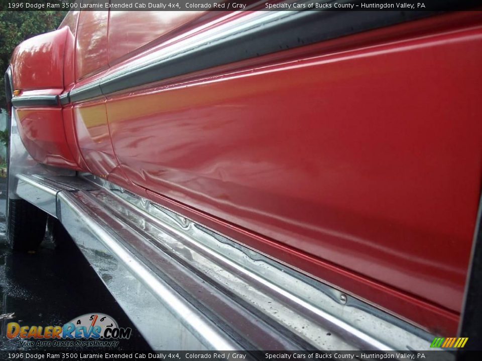 1996 Dodge Ram 3500 Laramie Extended Cab Dually 4x4 Colorado Red / Gray Photo #17