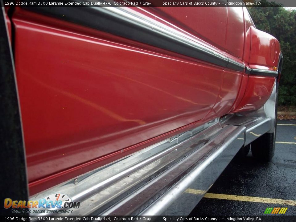 1996 Dodge Ram 3500 Laramie Extended Cab Dually 4x4 Colorado Red / Gray Photo #20