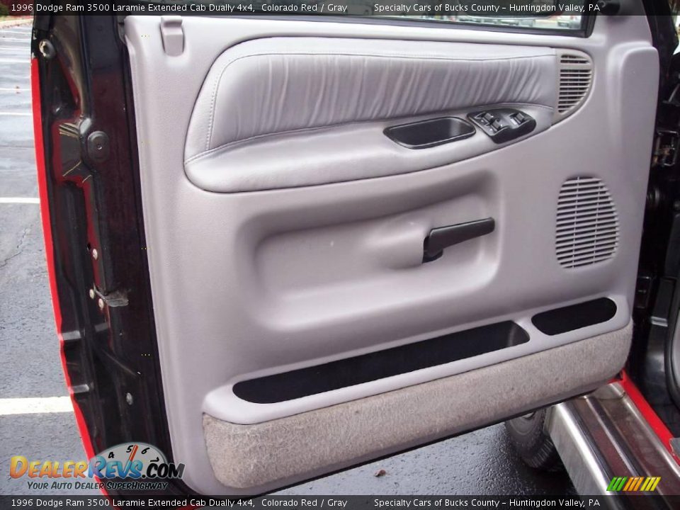 1996 Dodge Ram 3500 Laramie Extended Cab Dually 4x4 Colorado Red / Gray Photo #24