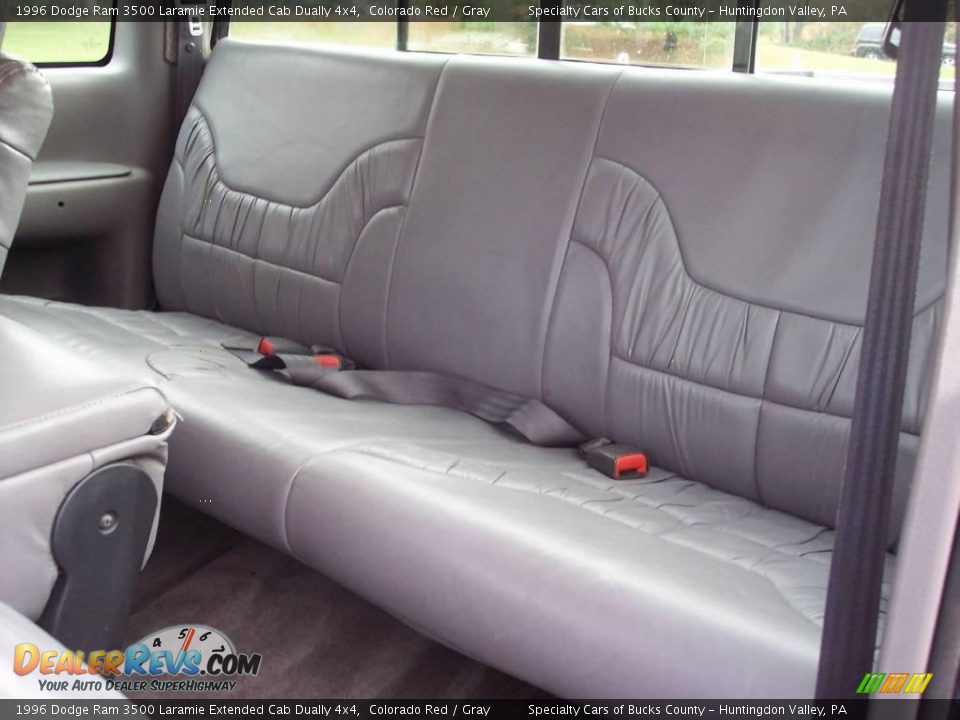1996 Dodge Ram 3500 Laramie Extended Cab Dually 4x4 Colorado Red / Gray Photo #27