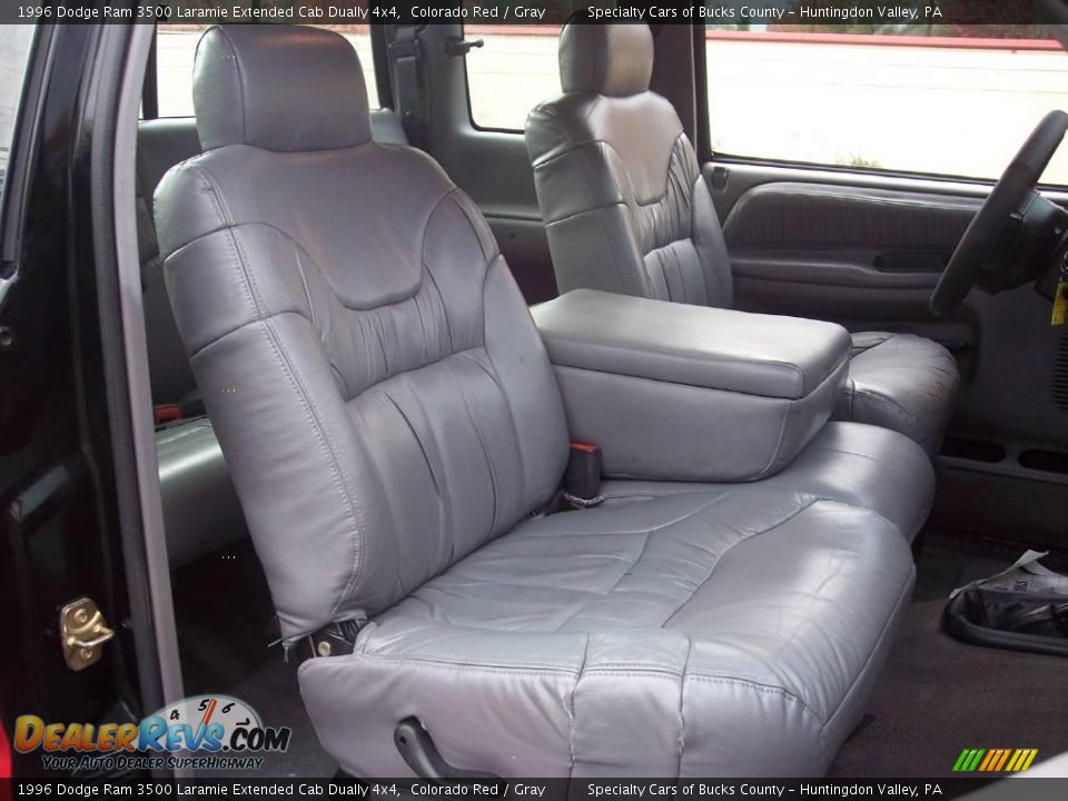 1996 Dodge Ram 3500 Laramie Extended Cab Dually 4x4 Colorado Red / Gray Photo #30