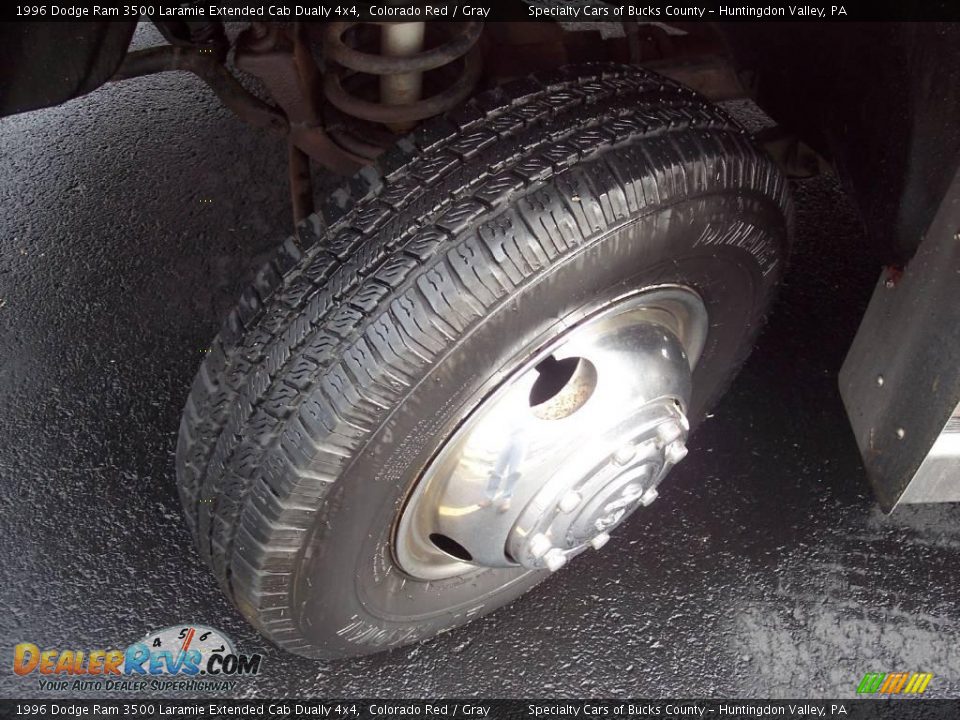 1996 Dodge Ram 3500 Laramie Extended Cab Dually 4x4 Colorado Red / Gray Photo #36