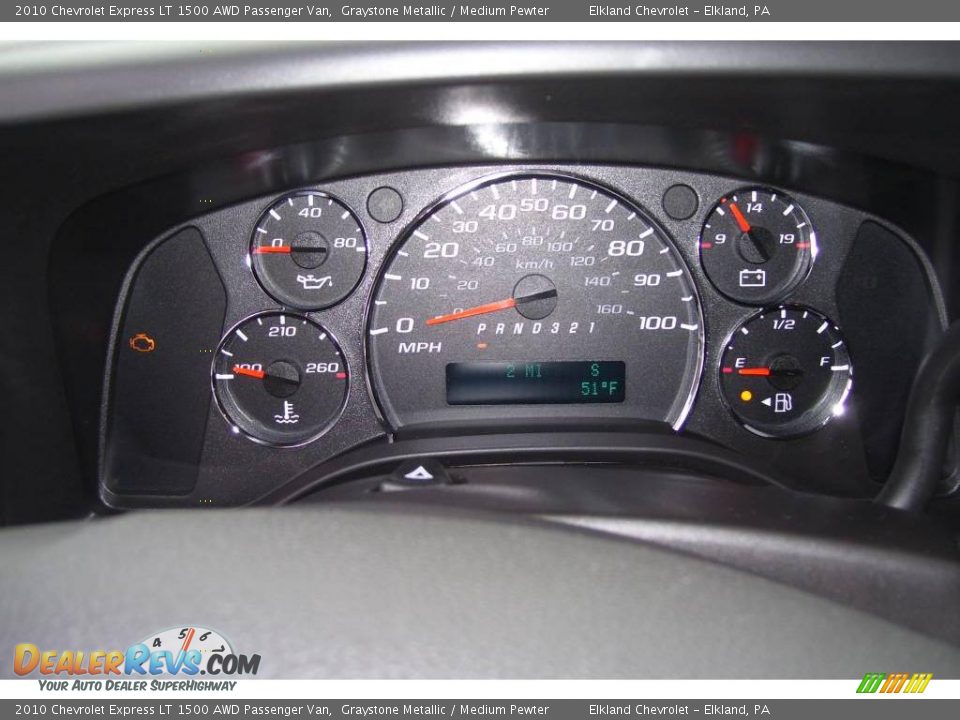 2010 Chevrolet Express LT 1500 AWD Passenger Van Graystone Metallic / Medium Pewter Photo #35