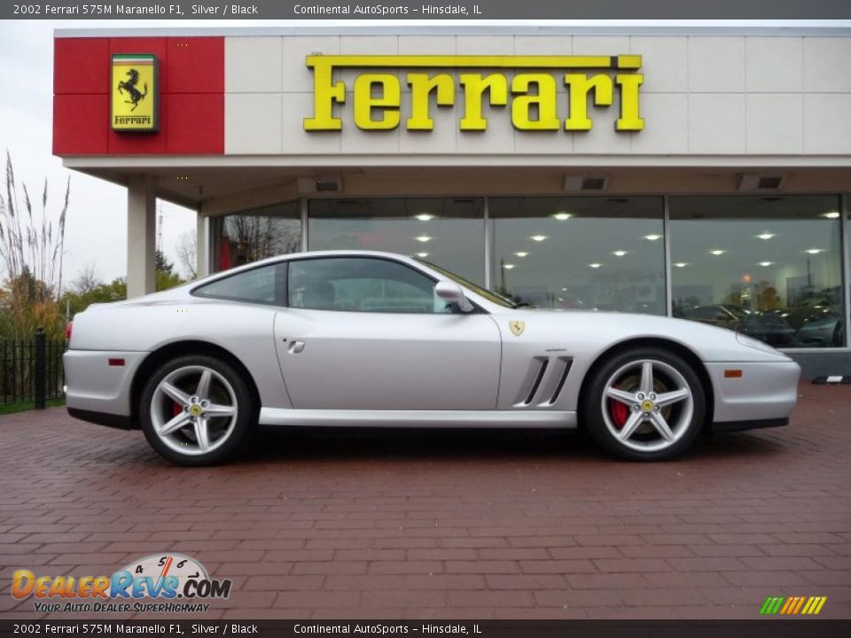 2002 Ferrari 575M Maranello F1 Silver / Black Photo #2