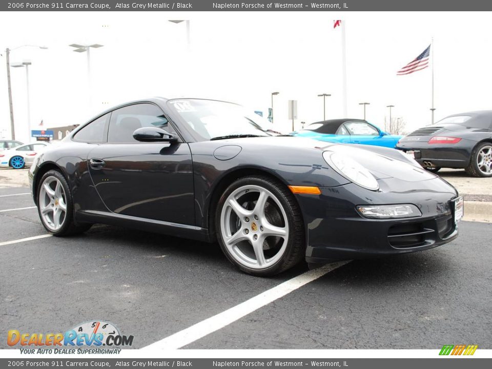 2006 Porsche 911 Carrera Coupe Atlas Grey Metallic / Black Photo #3