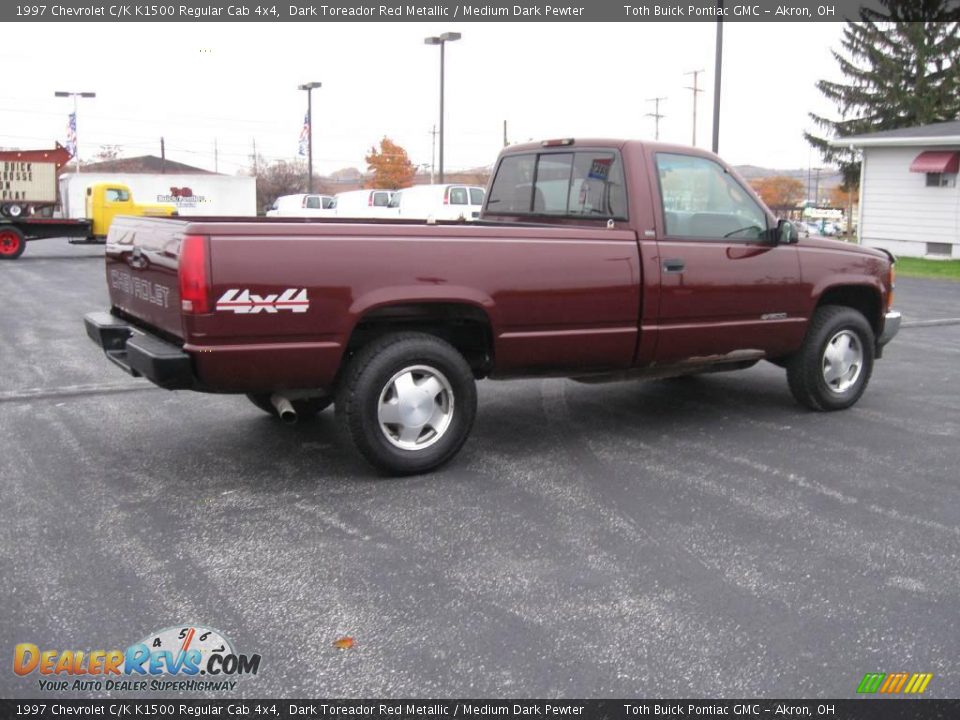 1997 Chevrolet C/K K1500 Regular Cab 4x4 Dark Toreador Red Metallic / Medium Dark Pewter Photo #3