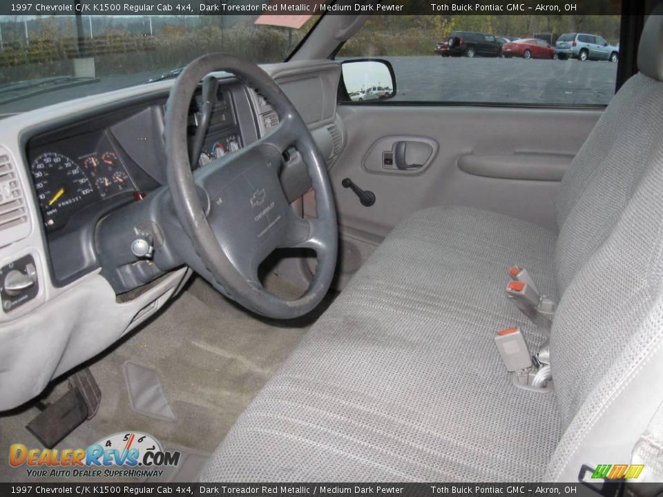 1997 Chevrolet C/K K1500 Regular Cab 4x4 Dark Toreador Red Metallic / Medium Dark Pewter Photo #7
