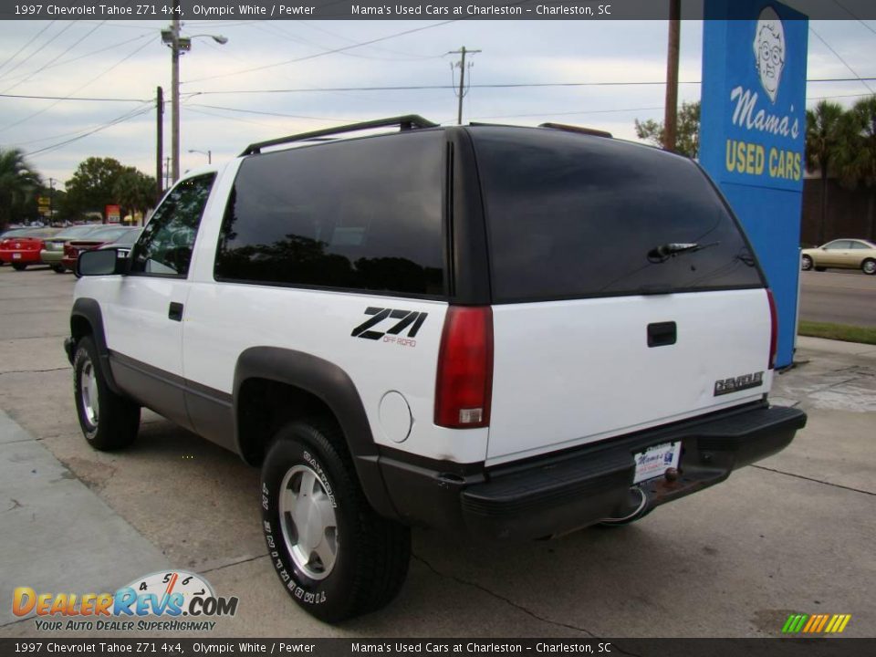 1997 Chevrolet Tahoe Z71 4x4 Olympic White / Pewter Photo #6