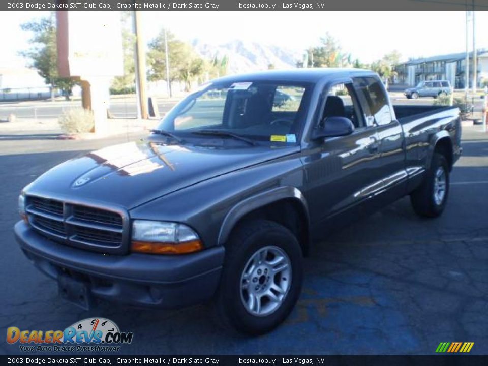 2003 Dodge Dakota SXT Club Cab Graphite Metallic / Dark Slate Gray Photo #5
