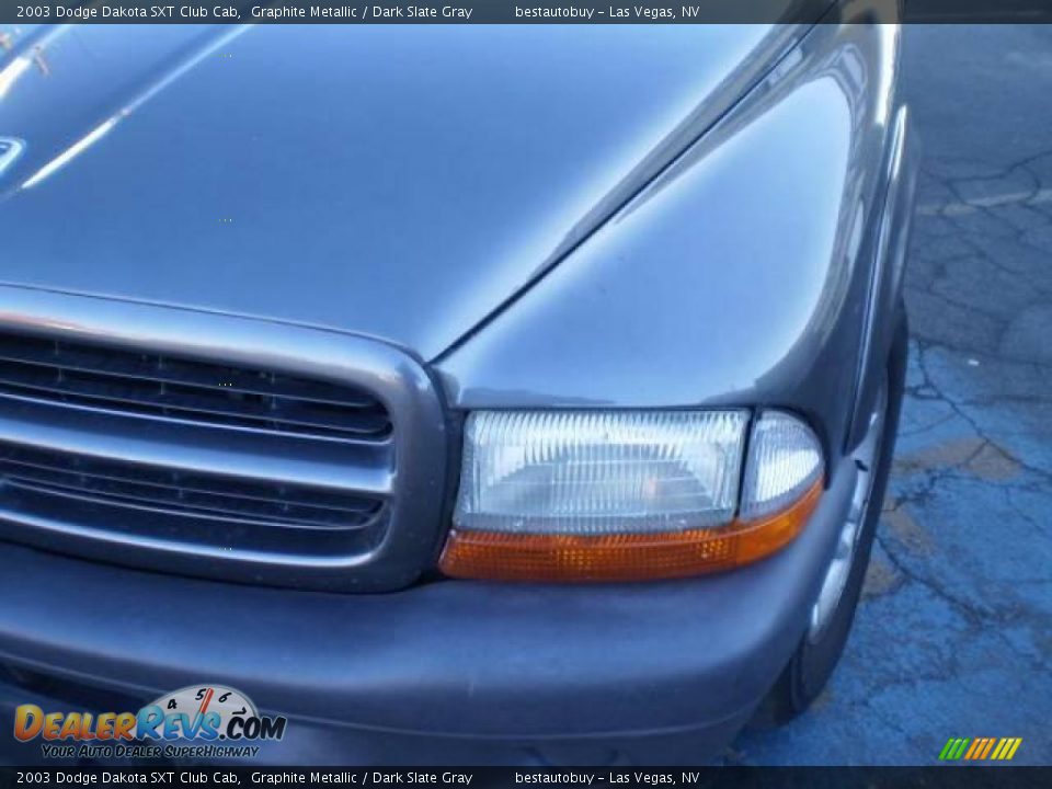 2003 Dodge Dakota SXT Club Cab Graphite Metallic / Dark Slate Gray Photo #7