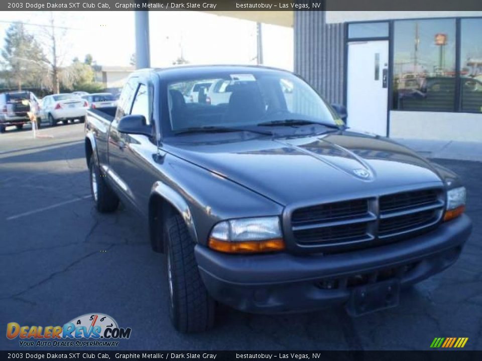 2003 Dodge Dakota SXT Club Cab Graphite Metallic / Dark Slate Gray Photo #9