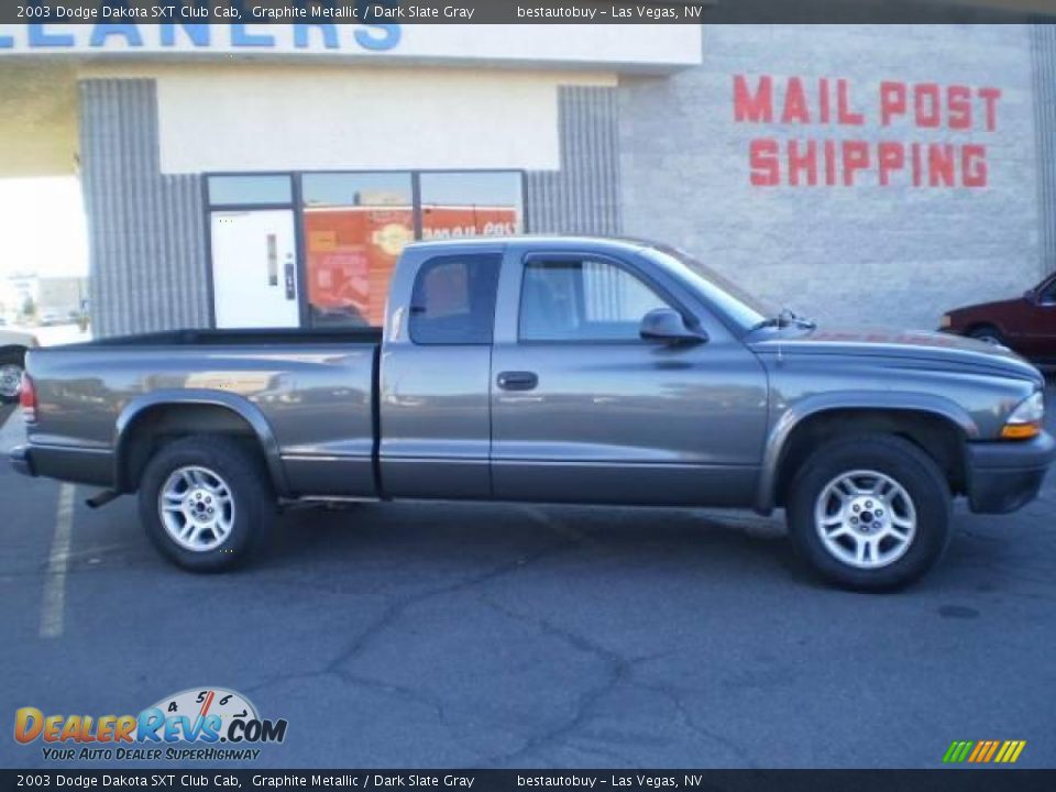 2003 Dodge Dakota SXT Club Cab Graphite Metallic / Dark Slate Gray Photo #11