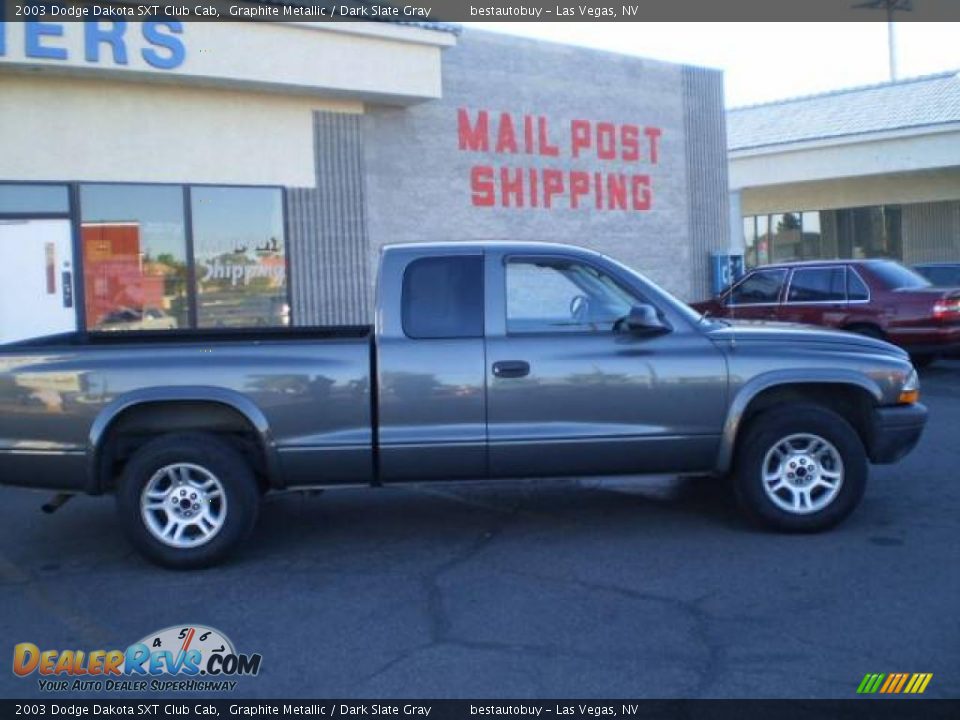 2003 Dodge Dakota SXT Club Cab Graphite Metallic / Dark Slate Gray Photo #12