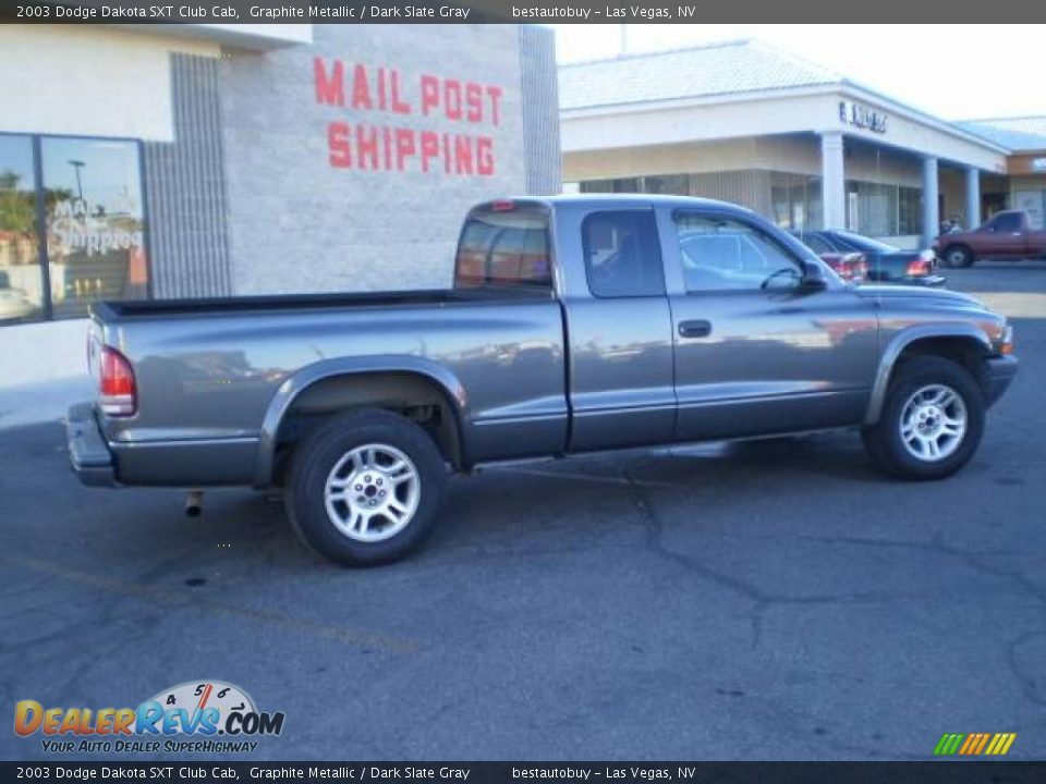 2003 Dodge Dakota SXT Club Cab Graphite Metallic / Dark Slate Gray Photo #13