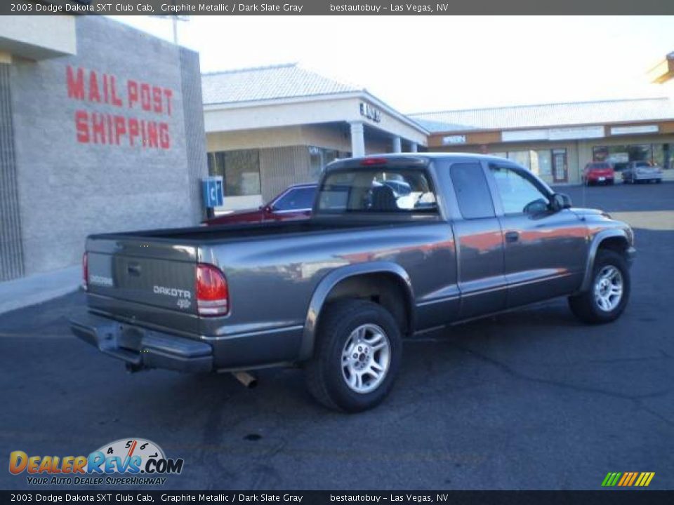 2003 Dodge Dakota SXT Club Cab Graphite Metallic / Dark Slate Gray Photo #14
