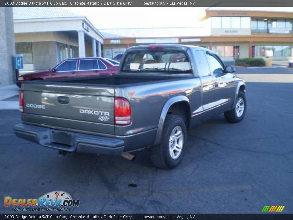 2003 Dodge Dakota SXT Club Cab Graphite Metallic / Dark Slate Gray Photo #15