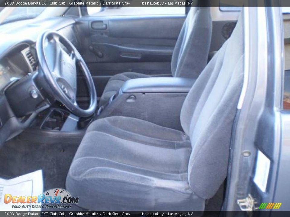 2003 Dodge Dakota SXT Club Cab Graphite Metallic / Dark Slate Gray Photo #21