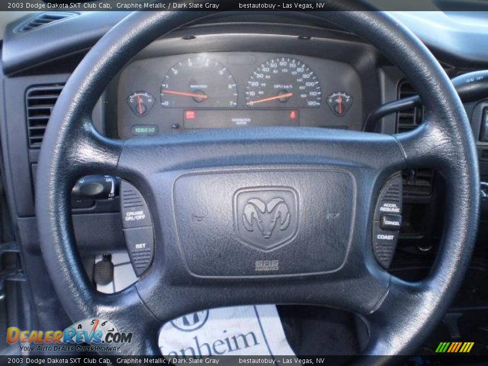 2003 Dodge Dakota SXT Club Cab Graphite Metallic / Dark Slate Gray Photo #24