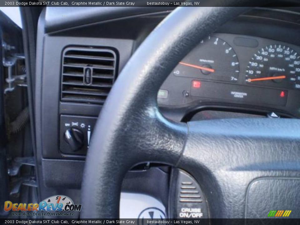 2003 Dodge Dakota SXT Club Cab Graphite Metallic / Dark Slate Gray Photo #25