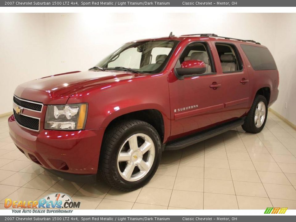 2007 Chevrolet Suburban 1500 LTZ 4x4 Sport Red Metallic / Light Titanium/Dark Titanium Photo #3