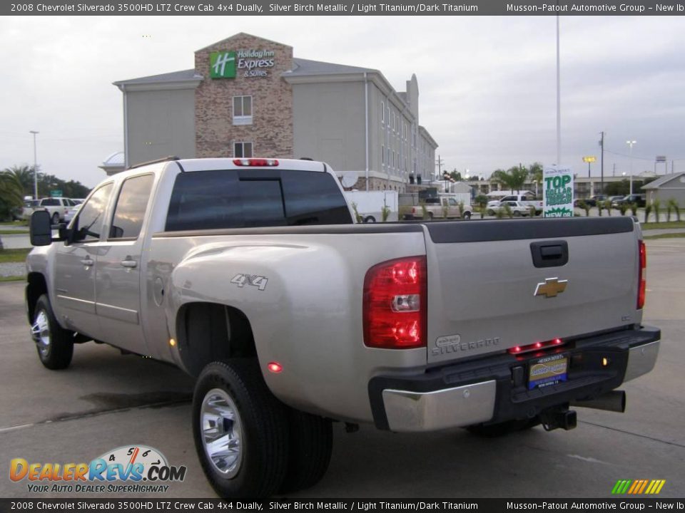 2008 Chevrolet Silverado 3500HD LTZ Crew Cab 4x4 Dually Silver Birch Metallic / Light Titanium/Dark Titanium Photo #3