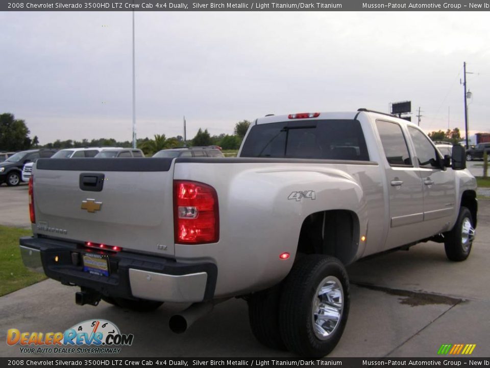 2008 Chevrolet Silverado 3500HD LTZ Crew Cab 4x4 Dually Silver Birch Metallic / Light Titanium/Dark Titanium Photo #5