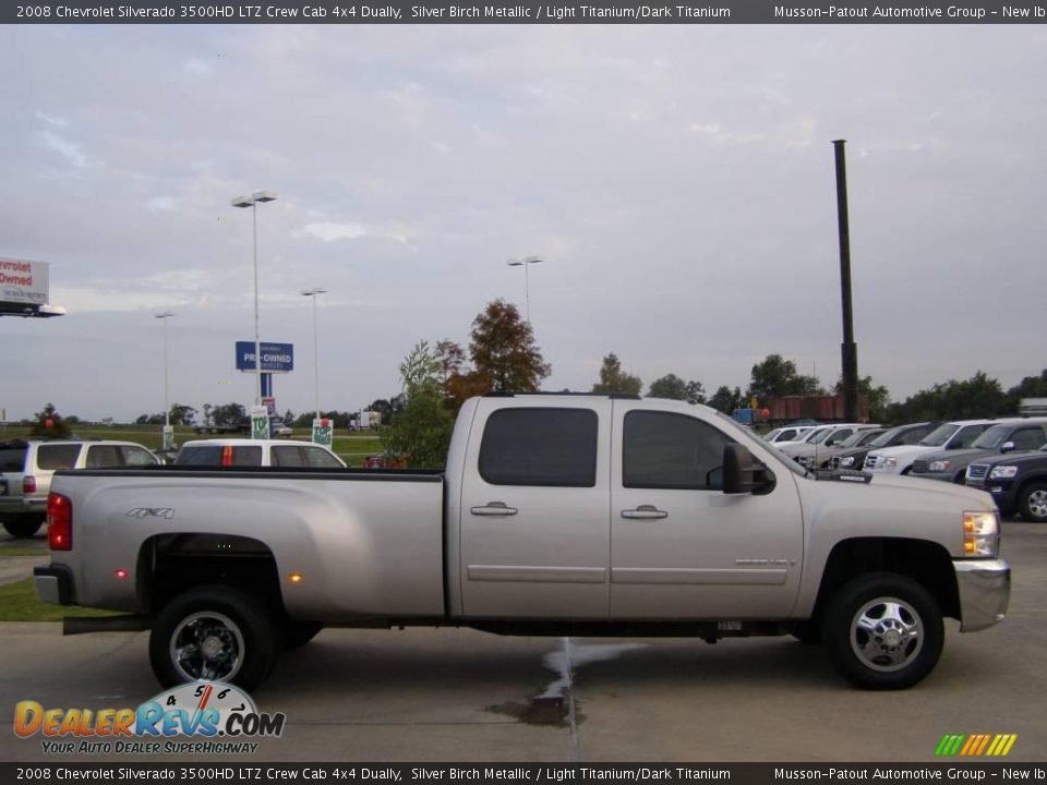 2008 Chevrolet Silverado 3500HD LTZ Crew Cab 4x4 Dually Silver Birch Metallic / Light Titanium/Dark Titanium Photo #6