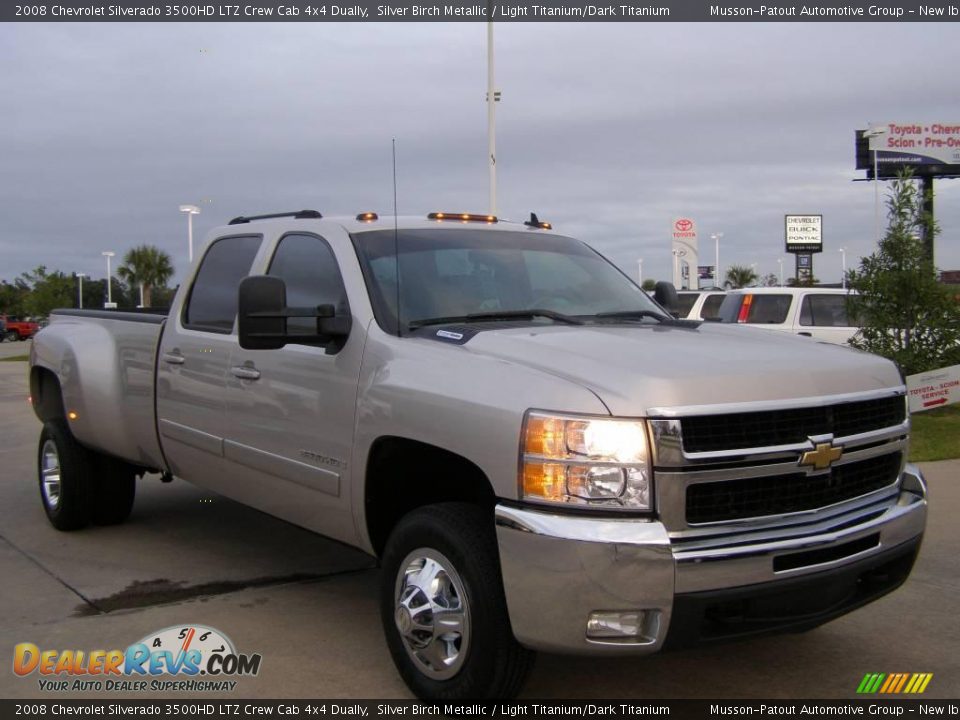 2008 Chevrolet Silverado 3500HD LTZ Crew Cab 4x4 Dually Silver Birch Metallic / Light Titanium/Dark Titanium Photo #7