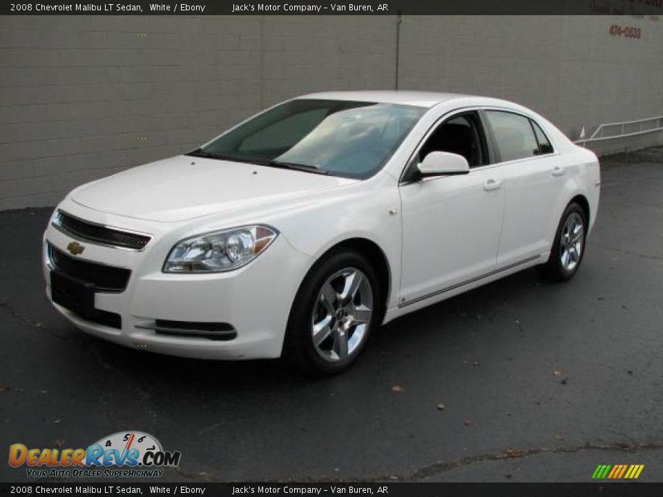 2008 Chevrolet Malibu LT Sedan White / Ebony Photo #2