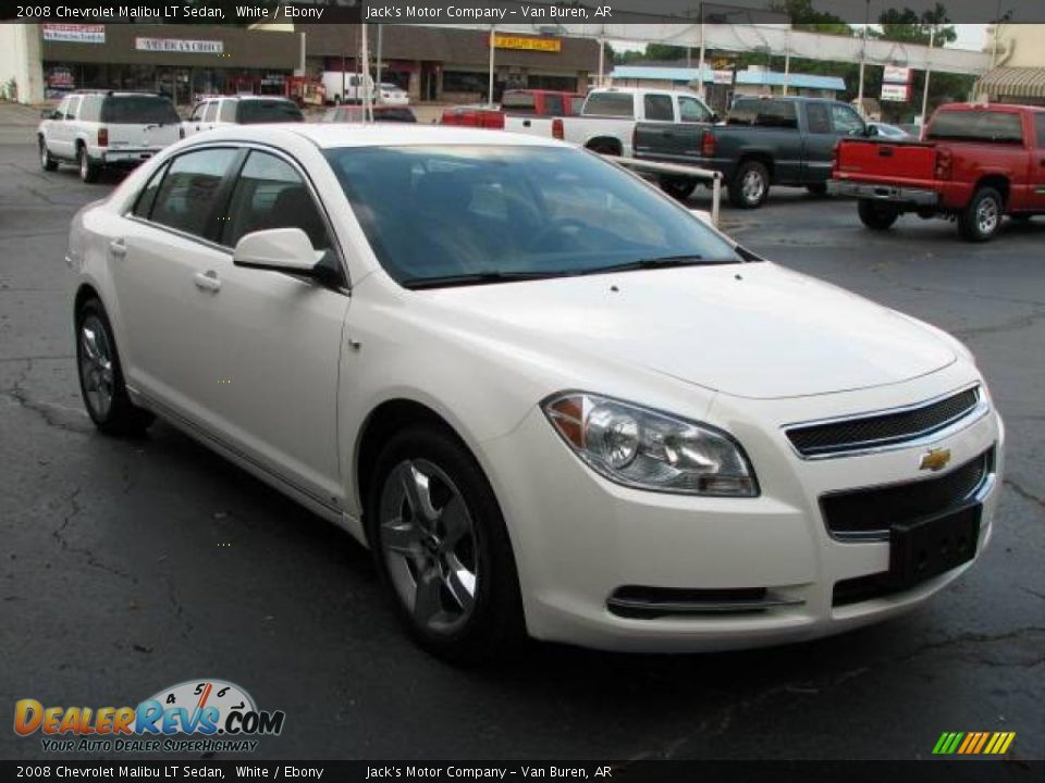 2008 Chevrolet Malibu LT Sedan White / Ebony Photo #4