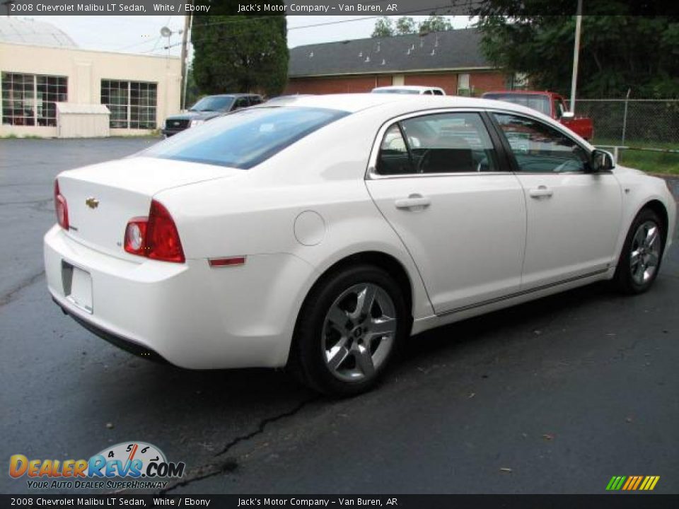 2008 Chevrolet Malibu LT Sedan White / Ebony Photo #5