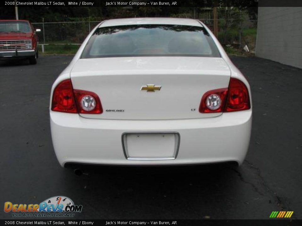 2008 Chevrolet Malibu LT Sedan White / Ebony Photo #6