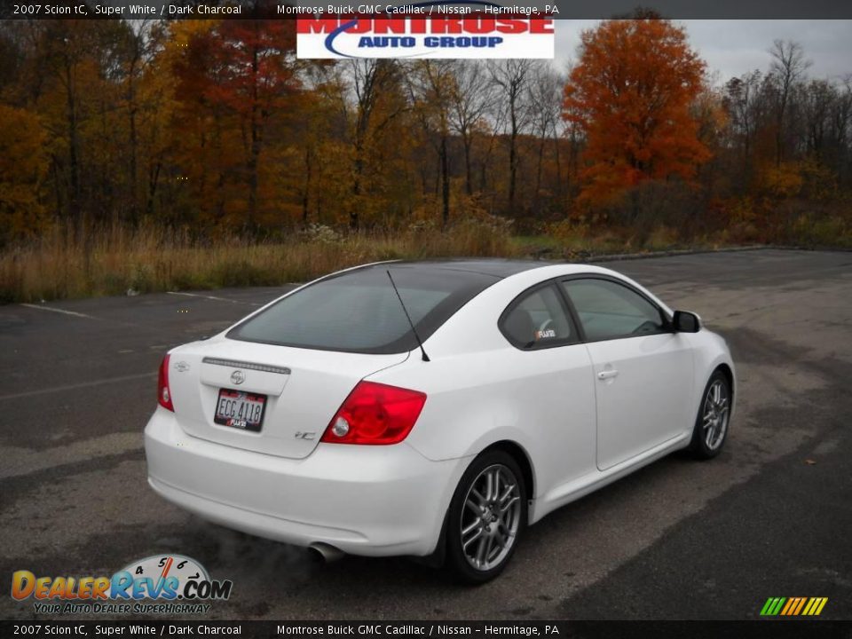 2007 Scion tC Super White / Dark Charcoal Photo #3