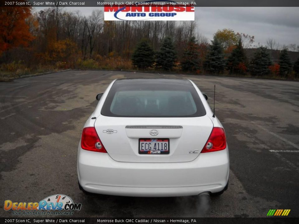 2007 Scion tC Super White / Dark Charcoal Photo #4