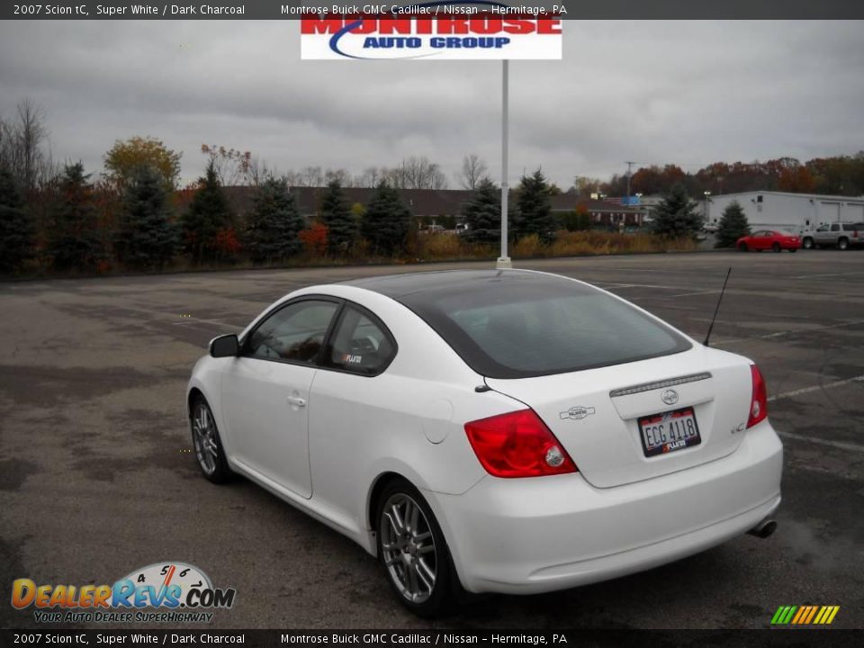 2007 Scion tC Super White / Dark Charcoal Photo #5