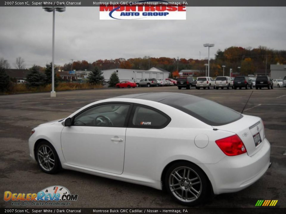 2007 Scion tC Super White / Dark Charcoal Photo #6