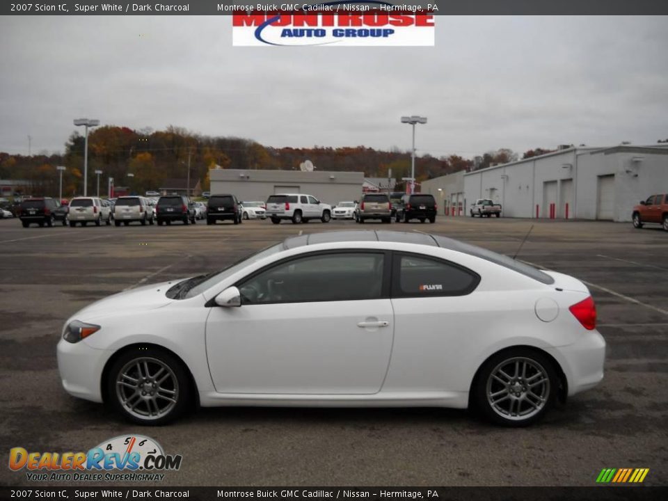 2007 Scion tC Super White / Dark Charcoal Photo #7