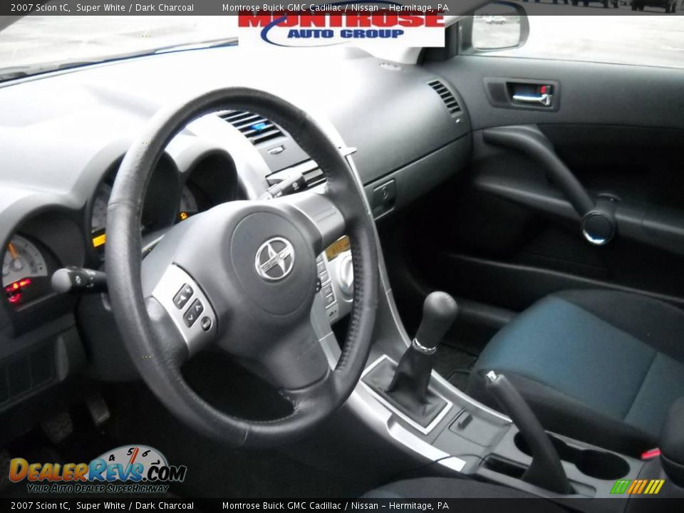 2007 Scion tC Super White / Dark Charcoal Photo #9