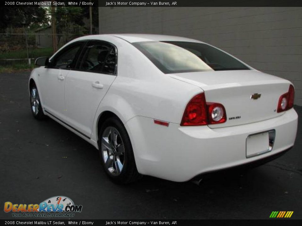 2008 Chevrolet Malibu LT Sedan White / Ebony Photo #7