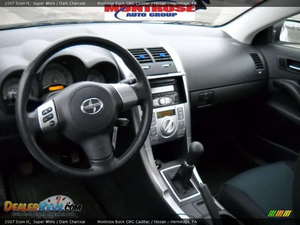 2007 Scion tC Super White / Dark Charcoal Photo #13