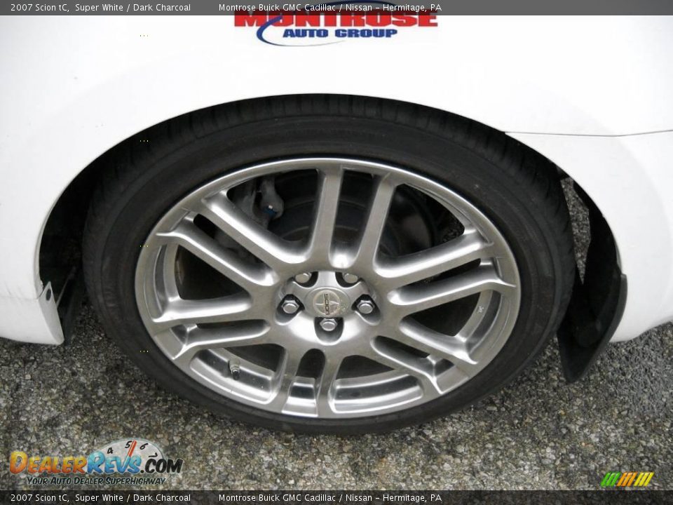 2007 Scion tC Super White / Dark Charcoal Photo #14