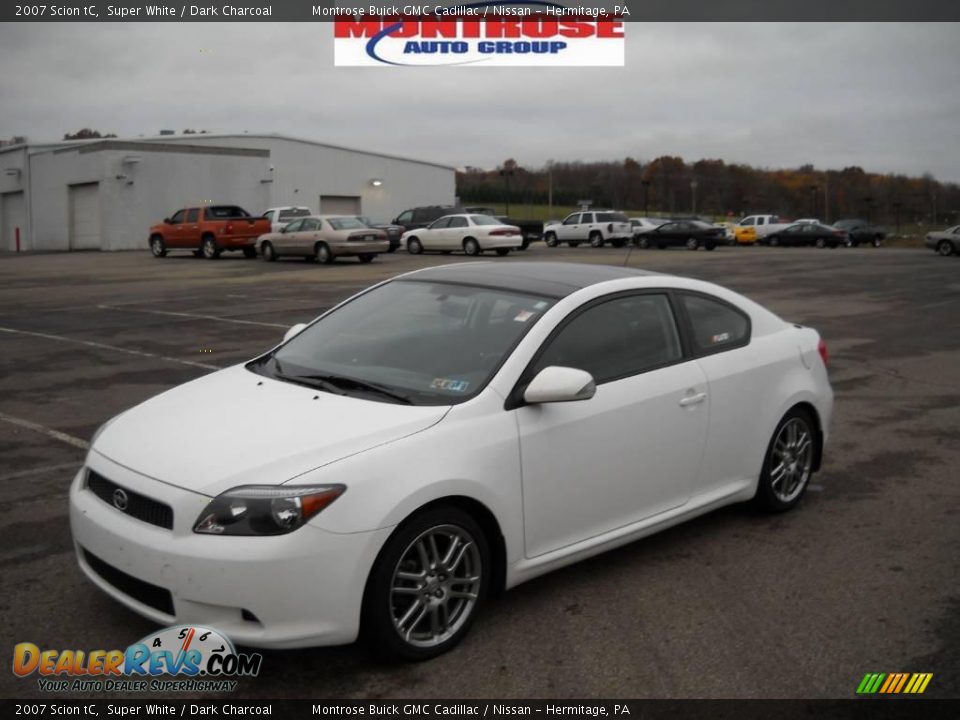 2007 Scion tC Super White / Dark Charcoal Photo #17